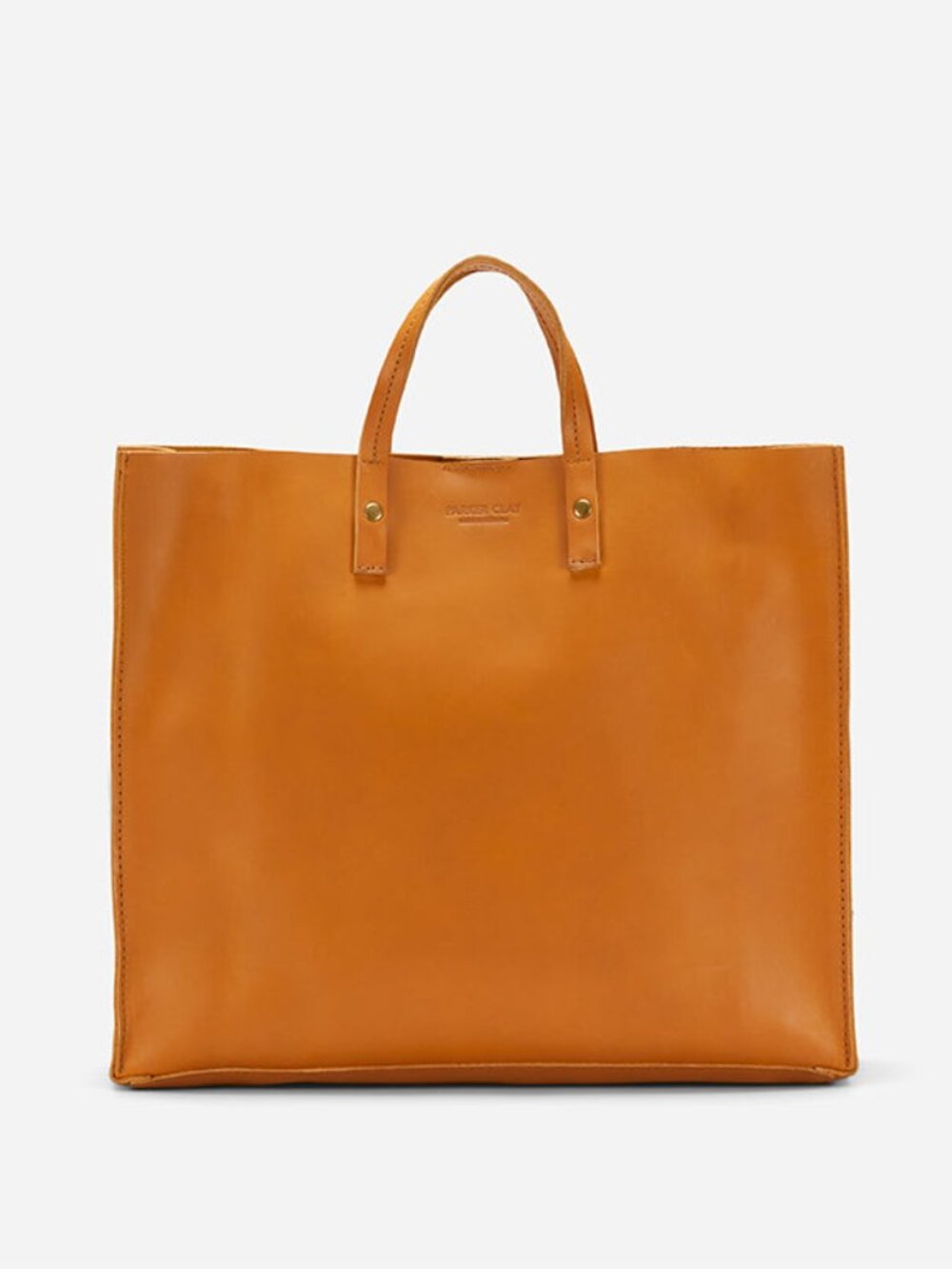Parker Clay Merkato Shopper Leather Tote Rust Brown